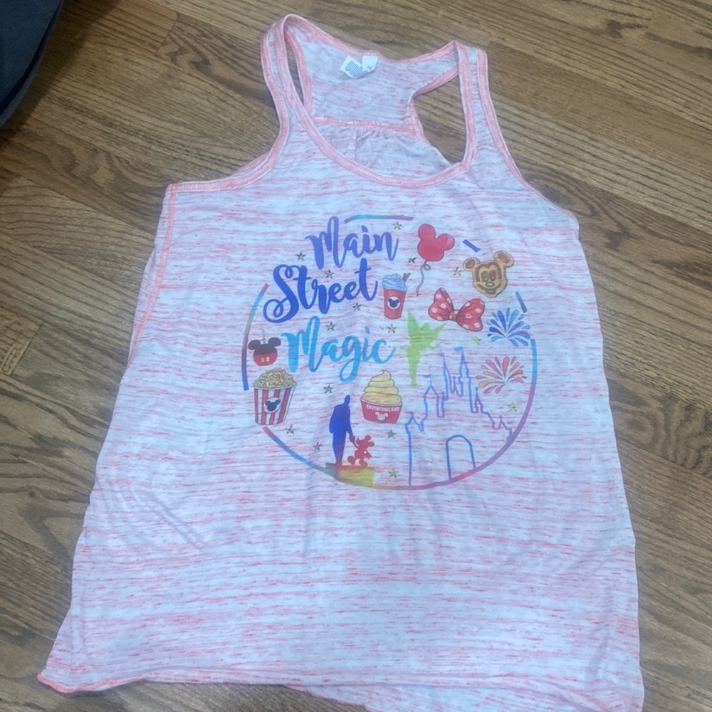 Walt Disney World Bella Canvas Main Street Magic Kingdom Tank Size Medium Pink